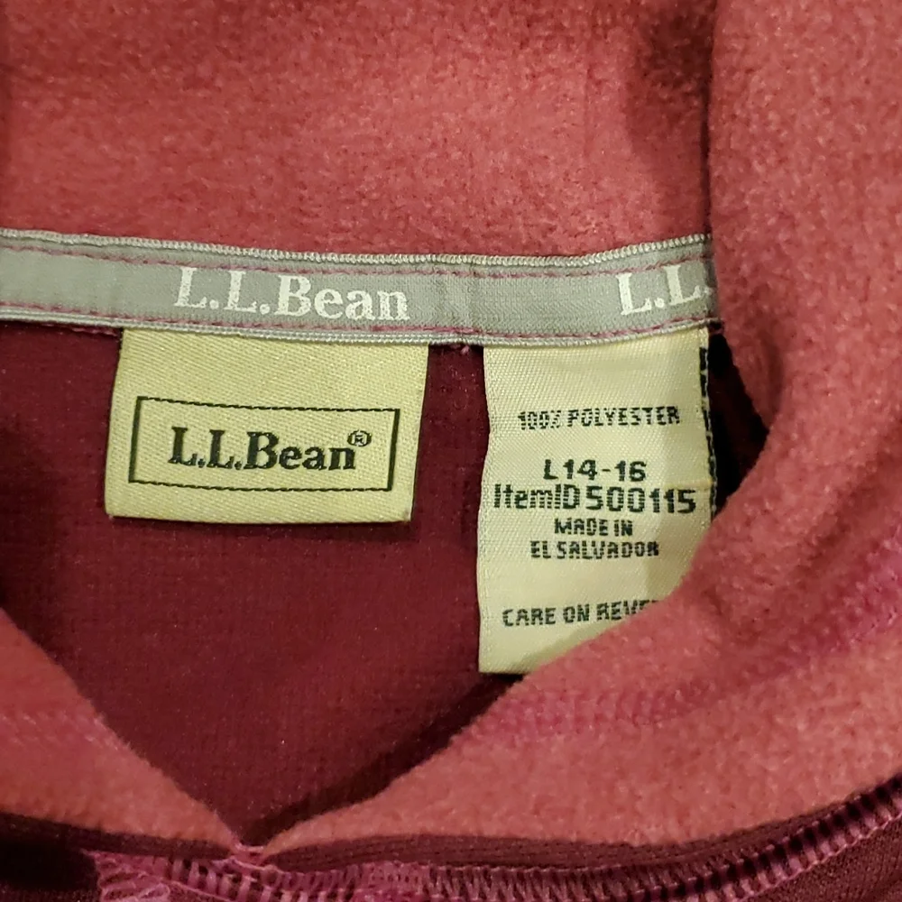 Girls L.L. Bean purple & pink hooded sweatshirt size L(14/16)